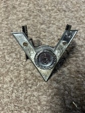 Vintage Car Grill Badge VM In Metal Chrome with Original Fixing Clamps Old Car