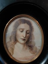 Antique miniature portrait in