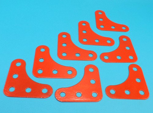 Eight red meccano - meccano, triangular