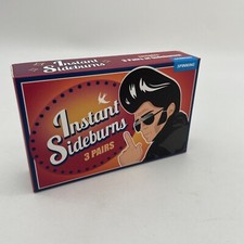 Novelty Instant Sideburns 3 Pack Colours Funny Costume Pieces Fancy Dress Elvis