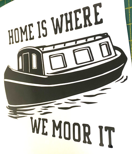 Narrowboat moor decal vinyl - narrowboat,