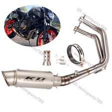 For Yamaha YZF R7 MT-07 FZ07 XSR700 Motorcycle Exhaust Front Pipe End Muffler 2"
