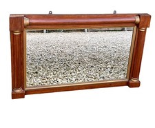 Beautiful Antique Edwardian, Overmantel Mirror Architectural Form 85cm By 50cm