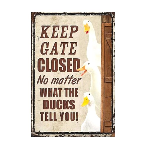 Duck metal sign aluminum - duck,
