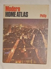 Philip's Modern Home Atlas 1973 - Vintage George Philip & Son Cartography Refere