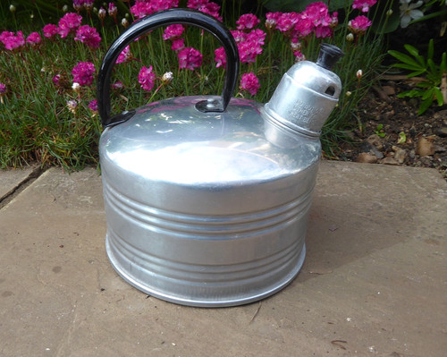 Vintage aluminum kettle - vintage, with