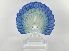 Vintage Colourful Decorative Glass Peacock By Crystal D’ Arques French Figurine