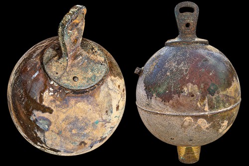 Antique copper water tank - antique, ball