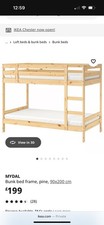 IKEA Mydal Bunk Bed Pine, 90x200 Cm