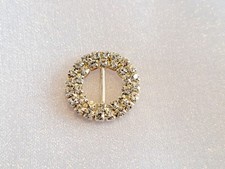 No. 52 *20mm DOUBLE ROUND DIAMANTE RIBBON SLIDERS, WEDDING EMBELISHMENTS CRAFTS*