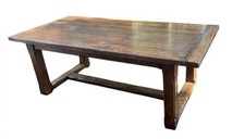 solid oak farmhouse dining table