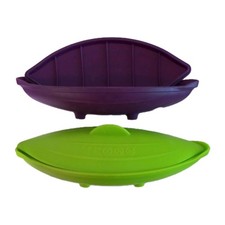 Two Microwave vegetable and fish steamer or kettle, silicone