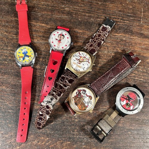 Vintage watch lot smurfs - (5),