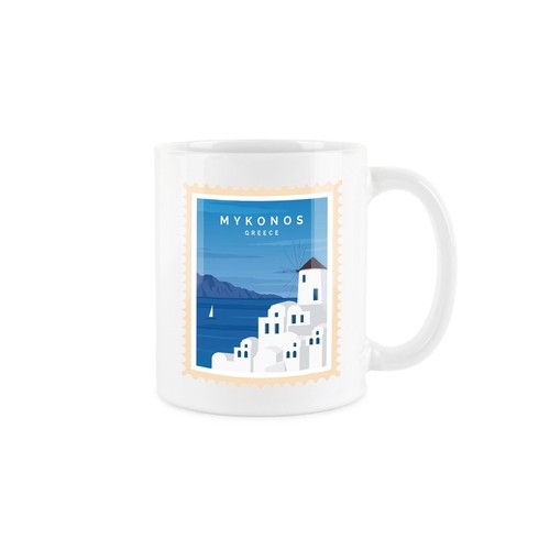 Mykonos destination stamp - mykonos,