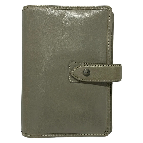 Filofax gray leather agenda - filofax,