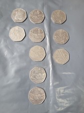 Olympic 50p Coins Fifty Pence x 10 job lot Commonwealth Games Circulated 