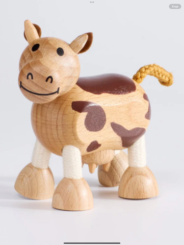 Anamalz cow poseable - anamalz, wooden