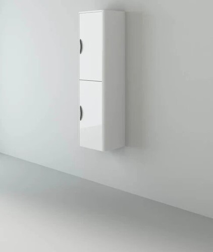 White gloss wall hung - white, cabinet