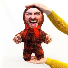 Personalised Teddy Mini Me Doll Custom Face Doll Kids Plush Cushion Add Face