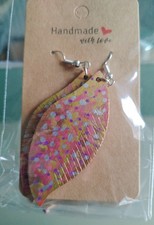 Hand Painted Wooden Leaf Shape