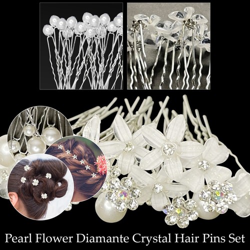 20pcs diamante pearl - 20pcs, white