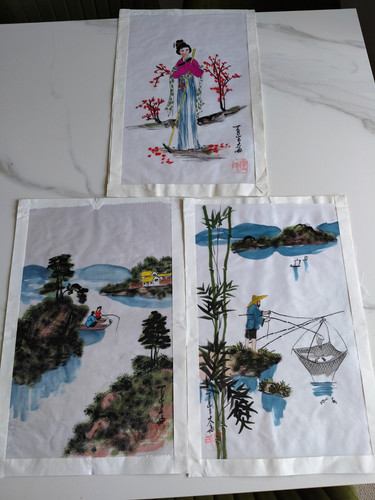Set vintage chinese silk - of,