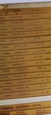 Yamaha Job Lot 27  TZR 250 RS/RSP/SPR Japanese Market motorcycle Parts Fiche.