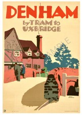 Vintage Railway Poster Denham