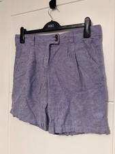 TU Purple Linen Blend Shorts