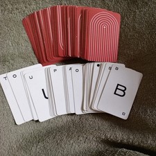 Bundle of 95 Vintage Letter Cards (similar to LEXICON CARD GAMES) - red back