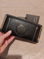 Women's Black River Island Embossed Purse White Stitching BNWT!