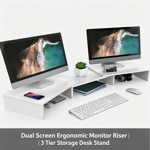 Dual monitor stand - monitor, 3