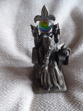 FANTASY & LEGEND KING ARTHUR  by Mark Locker .PEWTER FIGURINE with crystal