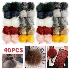 40 Pcs 10CM Faux Fur Pom Poms