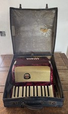 Royal standard 12 Bass 25 Key Accordion With Case - Red Marble Finish