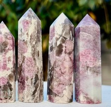 Unicorn Stone Tower – Pink Tourmaline, Lepidolite & Smokey Quartz (65mm–75mm)