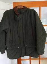 Mens Sherwood Forest Green Quilted,  Field/Country Jacket Used Excellent XL