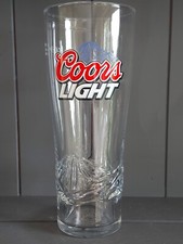 3D Coors Light Glass Beer Bar Man Cave Tall Tumbler Embossed Mountain Range