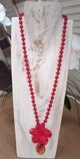 Lola Rose Bevan Necklace Tomato Red Agate, Rouge Rock Crystal BNWT RRP £135 