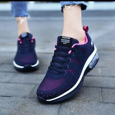 Womens Ladies Lace Up Running Comfy Trainers Fitness Sports Flat Shoes Size 35