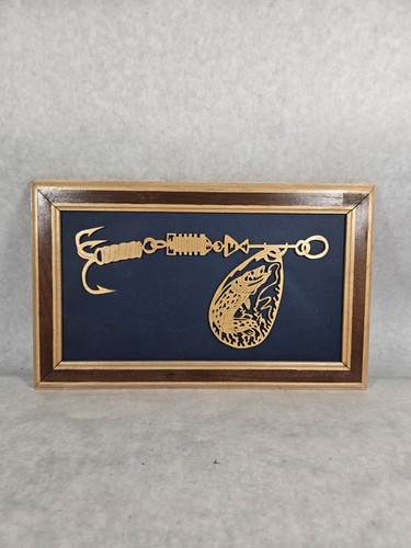 Fish hook scroll saw laser - fish, &