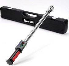 1/2" Drive 17-340N.m Torque Wrench Digital with Buzzer LED Flash for Car Care