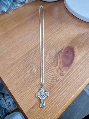 Sterling silver celtic cross - sterling,