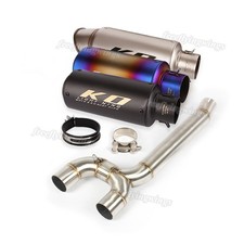 Motocycle For Yamaha FZ6 FZ6N FZ6S 2004-2011 Exhaust R&L Muffler Mid Link Pipe
