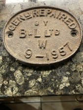 Railway Engine Plate Metal Sign Plaque