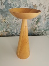 Vintage Ikea Wooden MCM Modernist Brutalist Candlestick Candle Holder Scandi 11"