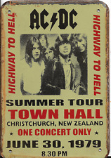 AC DC COLLECTION RUSTY MUSIC TIN SIGNS (20x30cm)