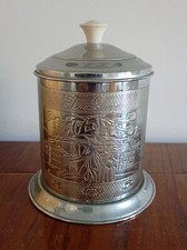 Vintage Tea Time Silver Metal
