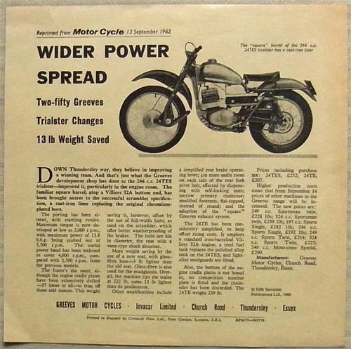 Greeves 24tes motorcycles - greeves,