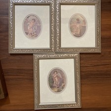 Set of 3 Vintage Cherub Angel